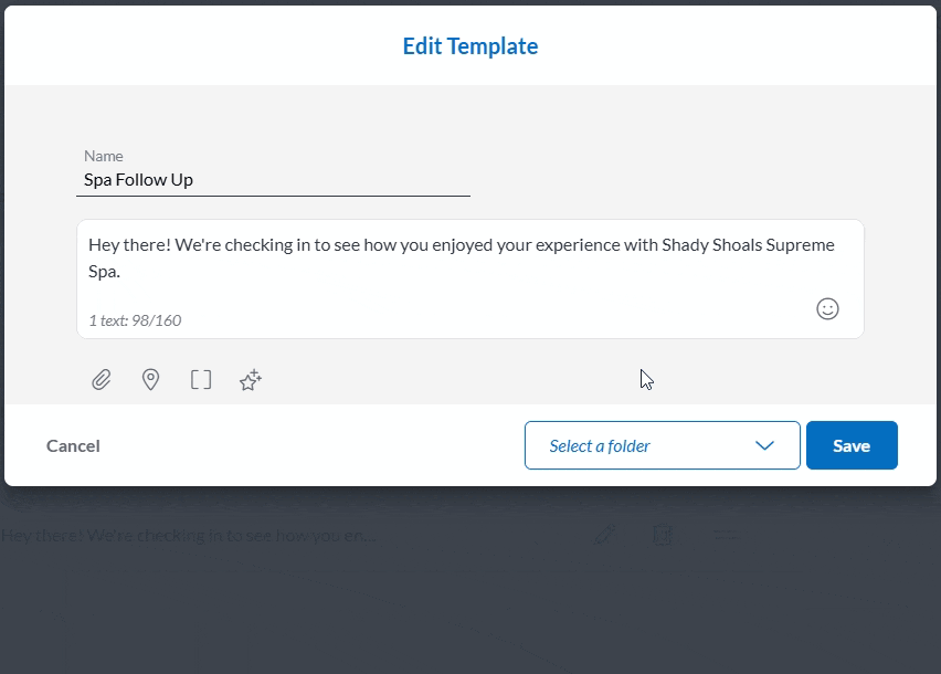 Organizing templates